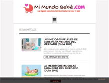 Tablet Screenshot of mimundobebe.com